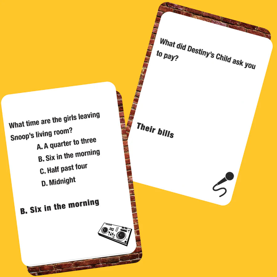 Lyrically Correct 2 Pack Bundle - POP Quiz and 90s & 200s and R&B and Hip Hop