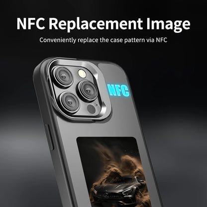 New E Ink 4.0 Inch Screen Digital Case for Iphone 16 16E 15 14 13Pro Max NFC Photo Custom Funda Mobile Back Cover with Bracket