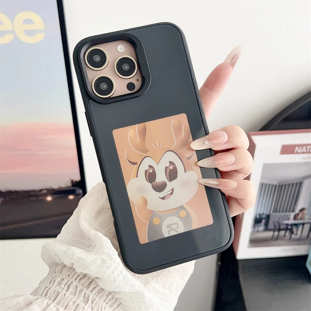 New E Ink 4.0 Inch Screen Digital Case for Iphone 16 16E 15 14 13Pro Max NFC Photo Custom Funda Mobile Back Cover with Bracket