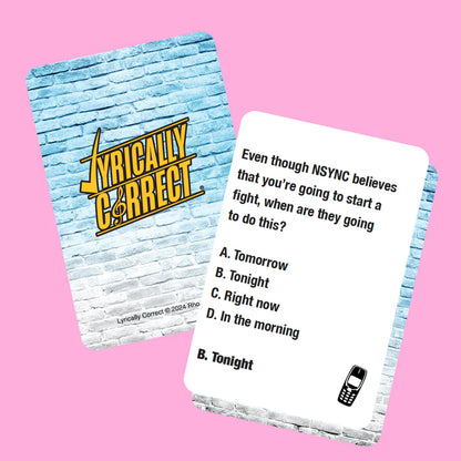 Lyrically Correct 2 Pack Bundle - POP Quiz and 90s & 200s and R&B and Hip Hop