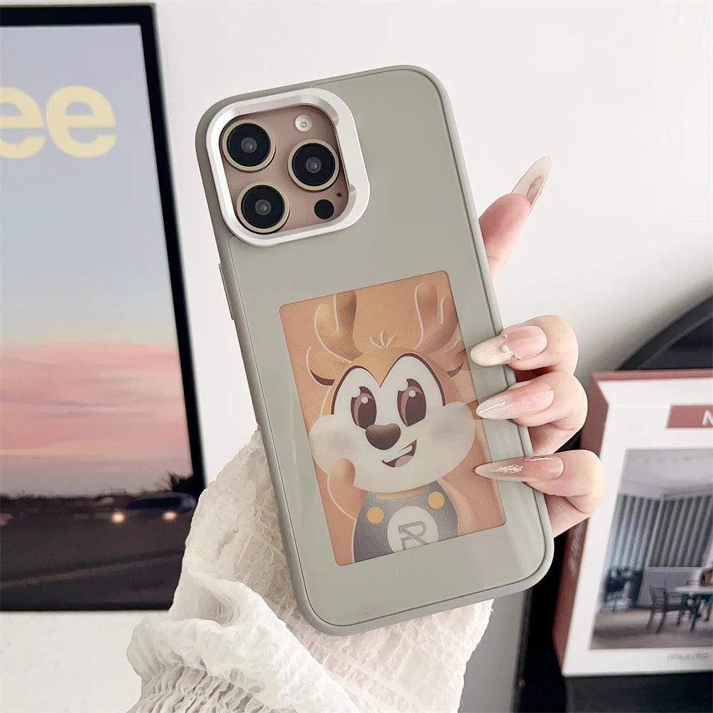 New E Ink 4.0 Inch Screen Digital Case for Iphone 16 16E 15 14 13Pro Max NFC Photo Custom Funda Mobile Back Cover with Bracket
