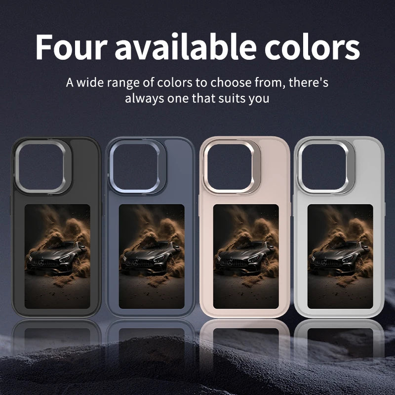 New E Ink 4.0 Inch Screen Digital Case for Iphone 16 16E 15 14 13Pro Max NFC Photo Custom Funda Mobile Back Cover with Bracket
