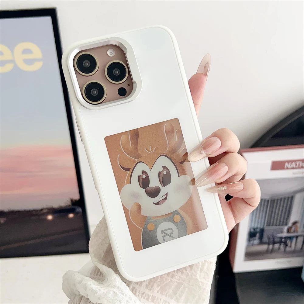 New E Ink 4.0 Inch Screen Digital Case for Iphone 16 16E 15 14 13Pro Max NFC Photo Custom Funda Mobile Back Cover with Bracket